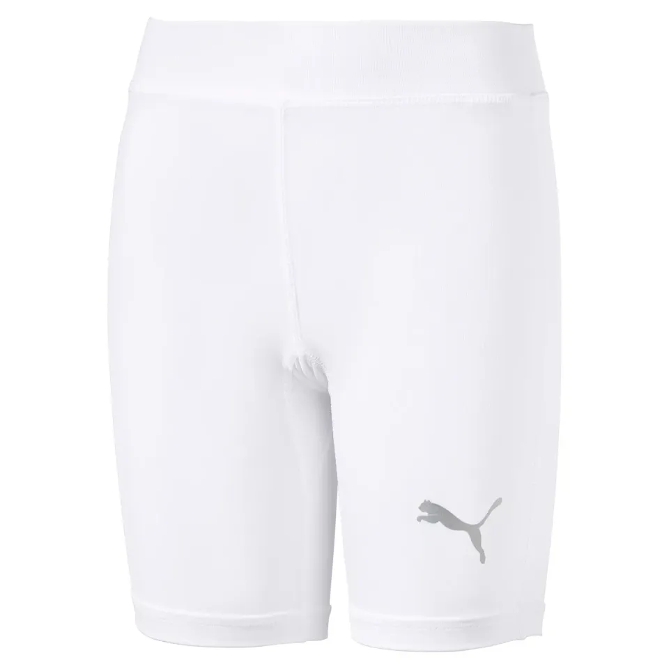 Puma Liga Baselayer pantaloncini termici bimbo bianchi 128