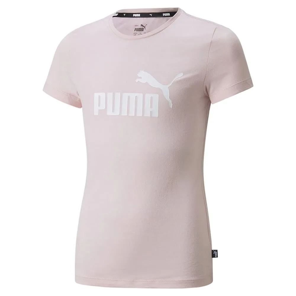 Puma Ess Logo Tee G maglietta bambina bianca cotone