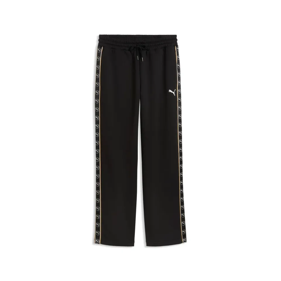 PUMA Ess Elevated Tape pantaloni tuta relaxed felpa