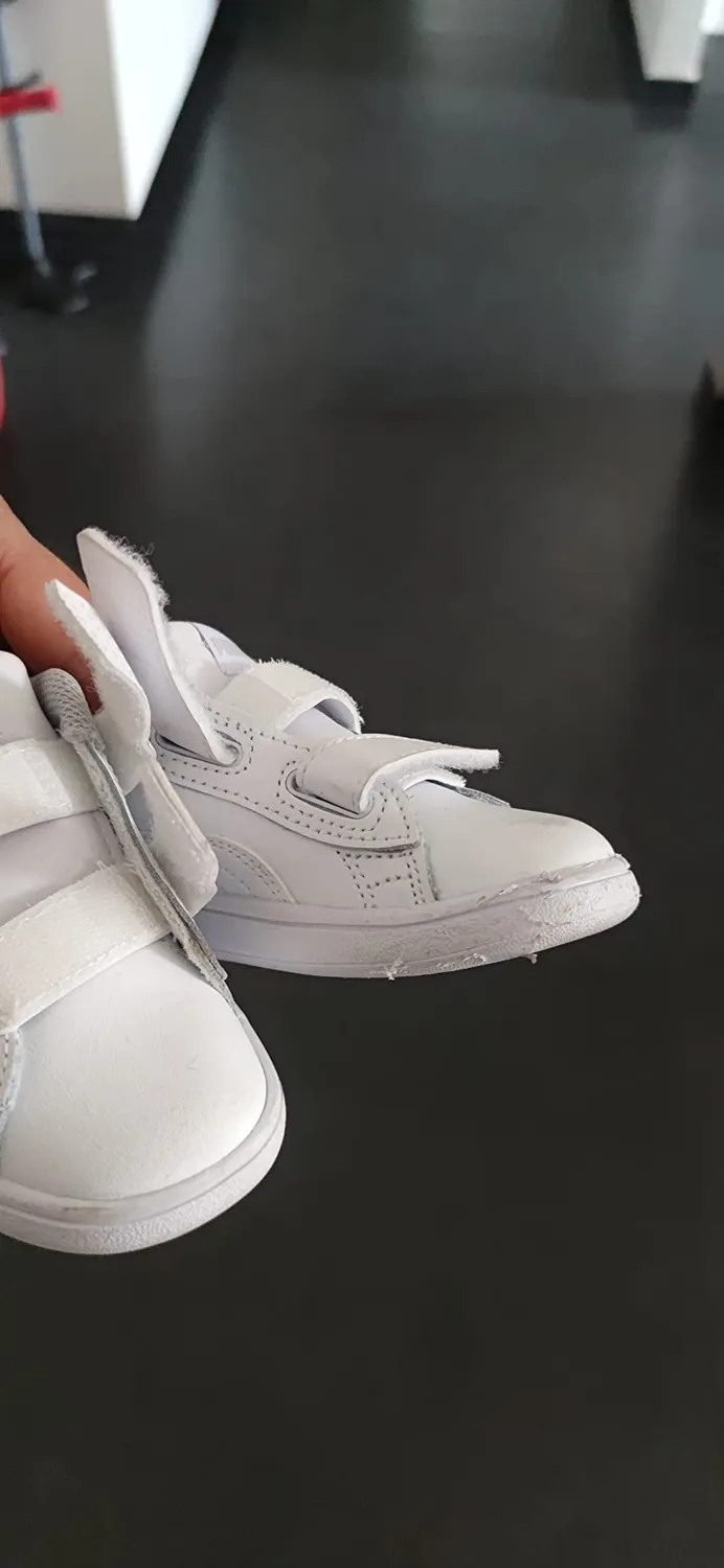Puma Smash 3.0 Leather V sneakers bimbo bianche pelle