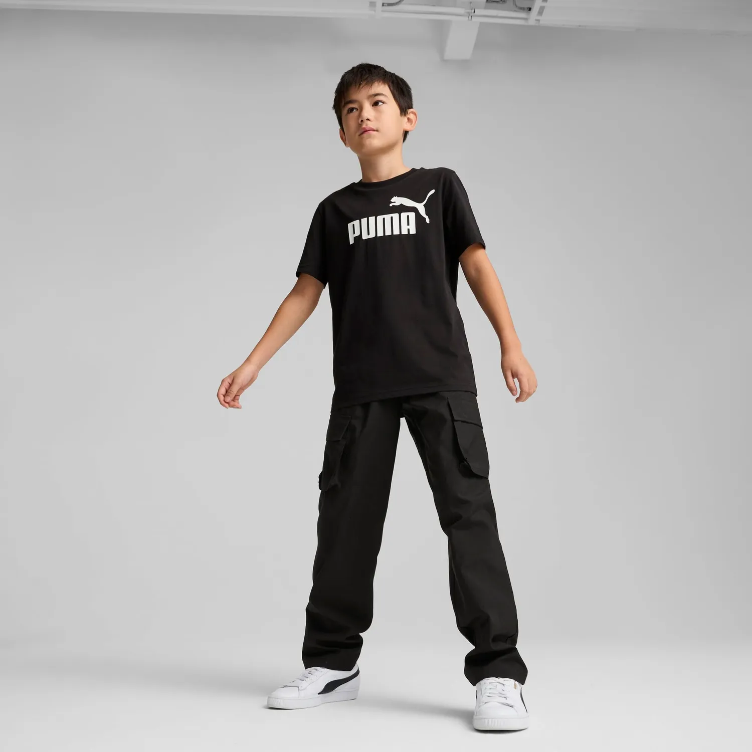 Puma Ess No.1 Logo Tee maglietta bimbo nera 176