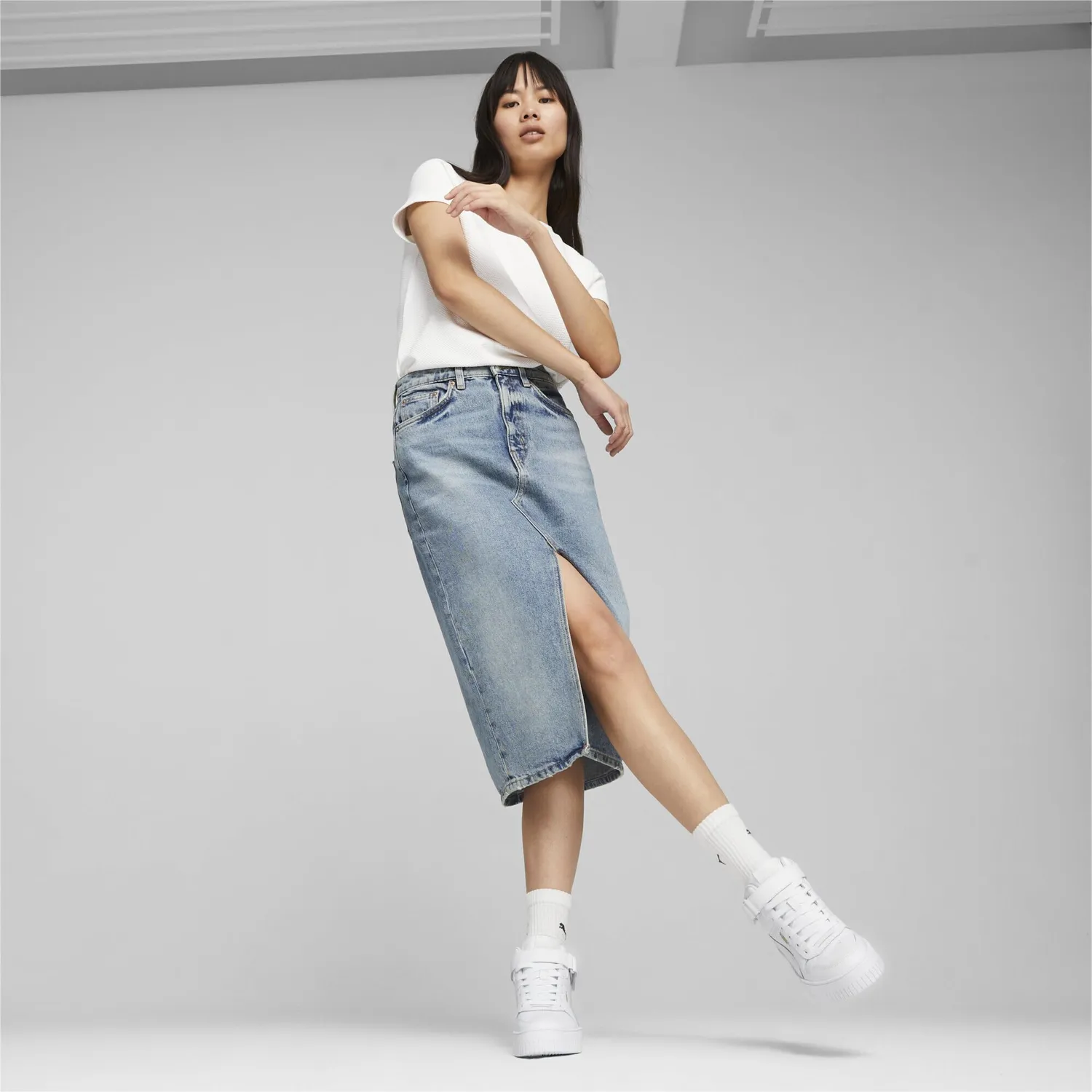 PUMA Carina Street Mid sneakers donna White Black