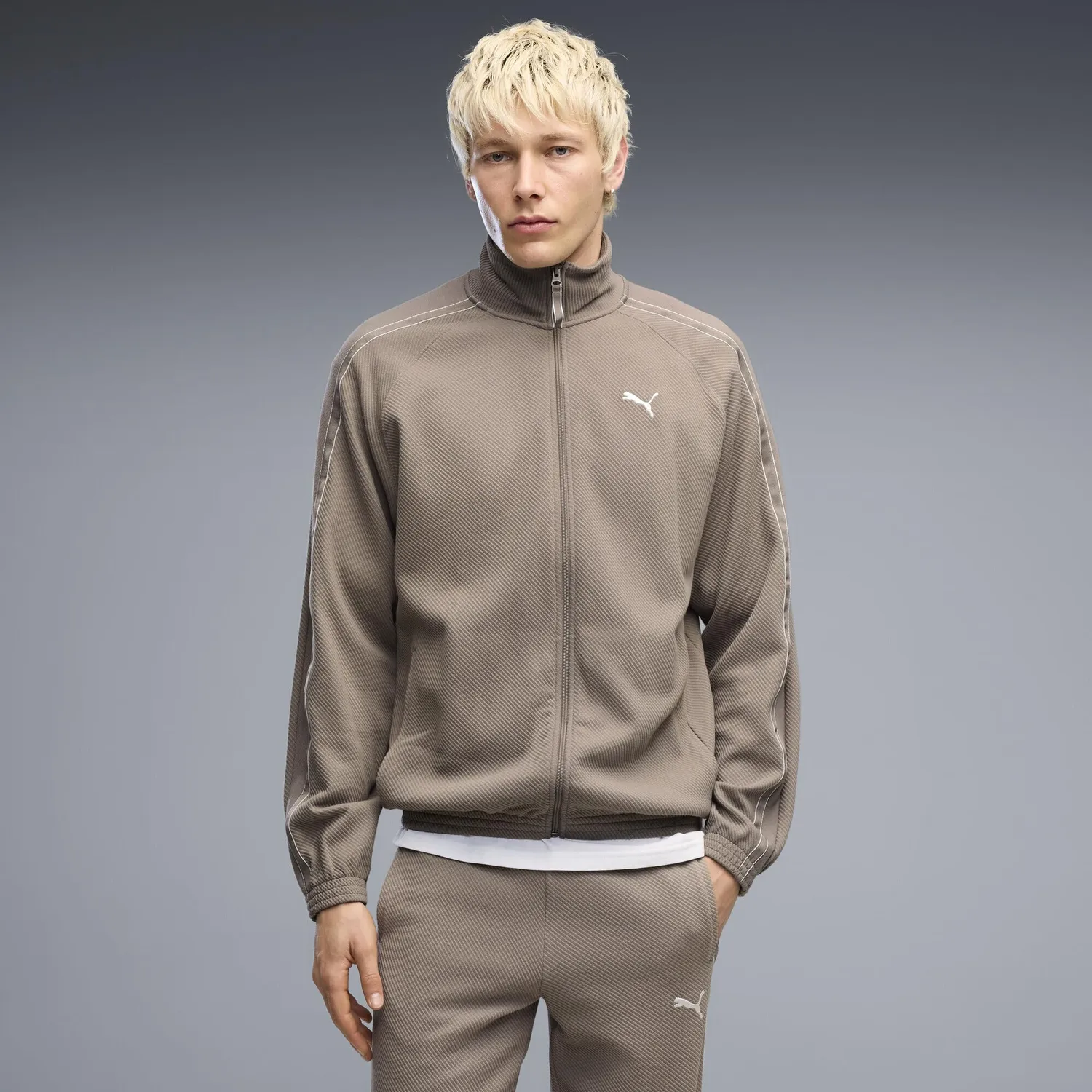Puma Class giacca con zip uomo grigia