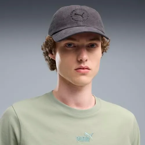 Puma Premium ESS Corduroy Dad Cap cappellino grigio