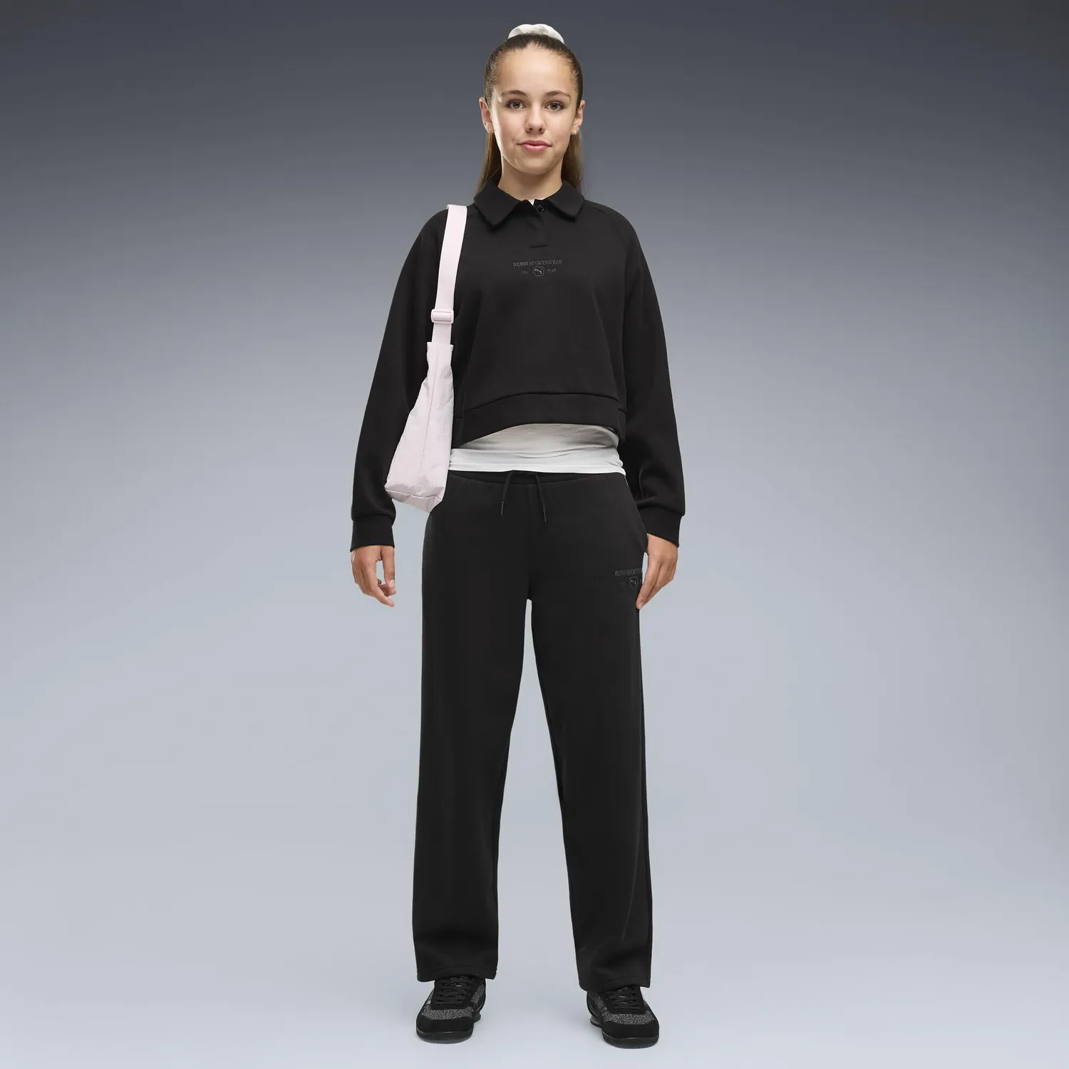 Puma Class pantaloni pile ragazzi taglia 164 neri
