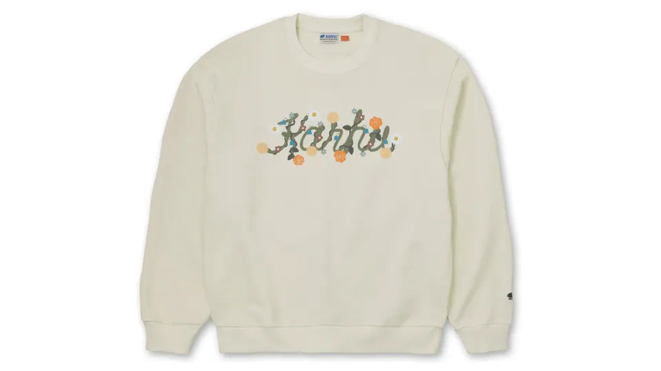 Karhu Flower Logo Sweatshirt felpa Icicle Tea cotone