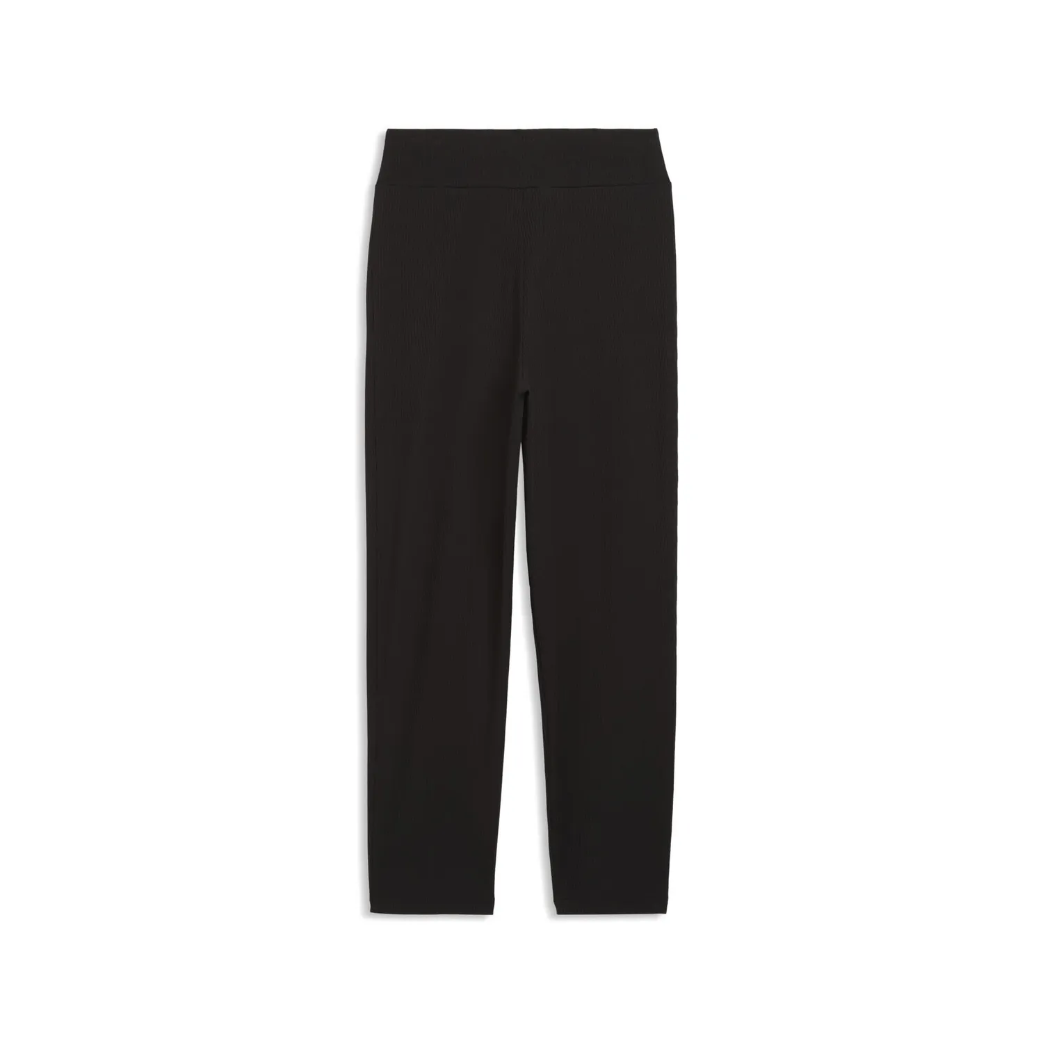 Puma Ess Elevated Rib Pants G pantaloni costine vita alta nero