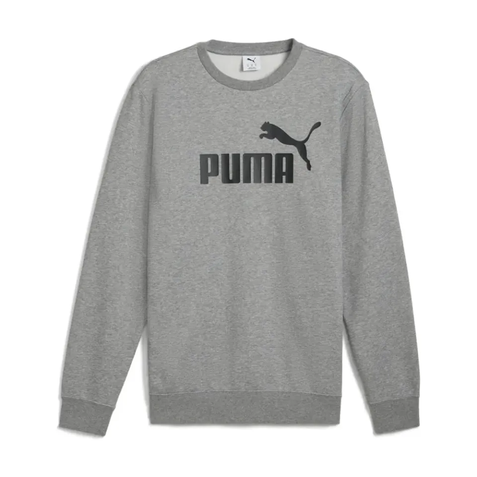 PUMA ESS No.1 Logo Crew felpa uomo grigia S