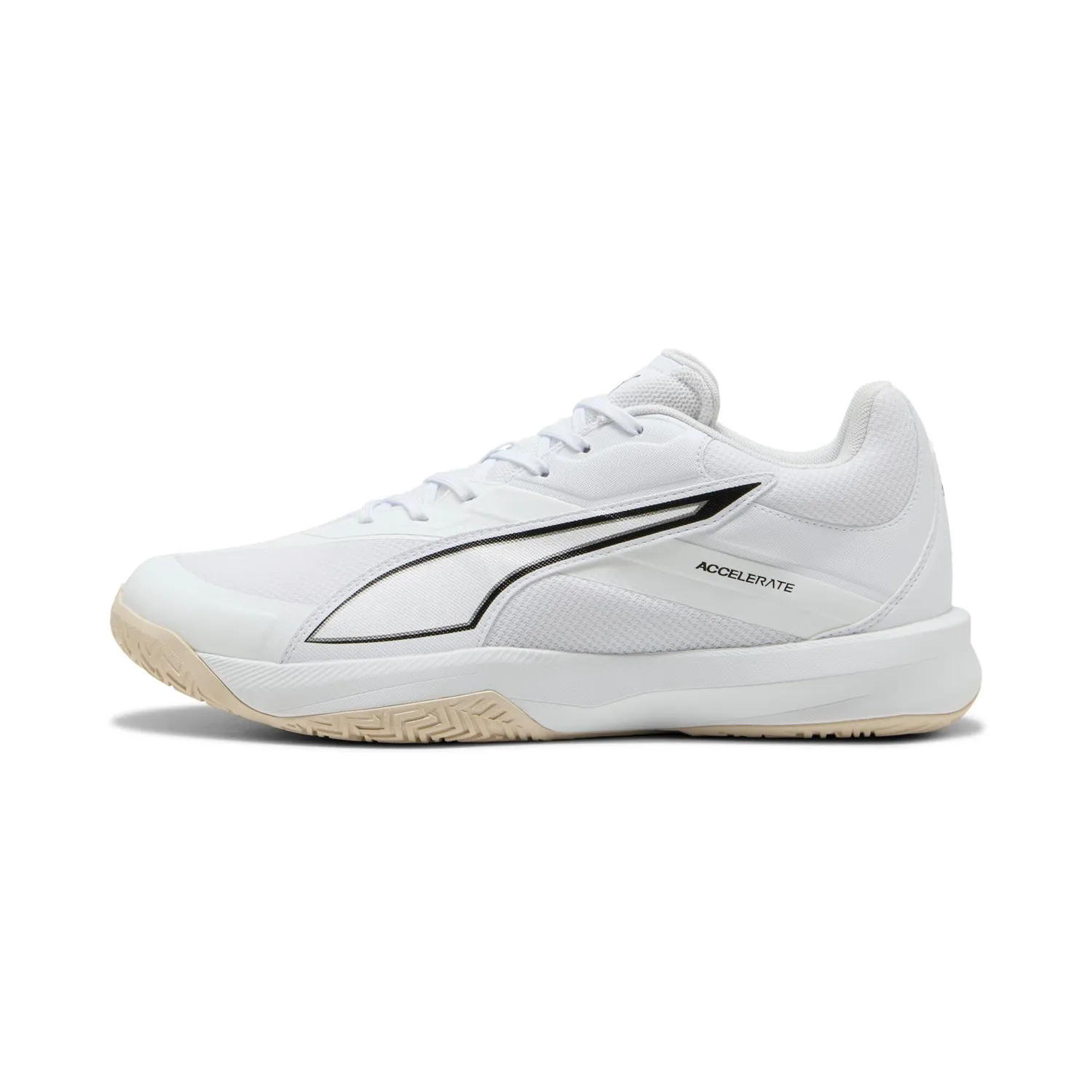 Puma Accelerate PRO 5 scarpe indoor unisex bianche