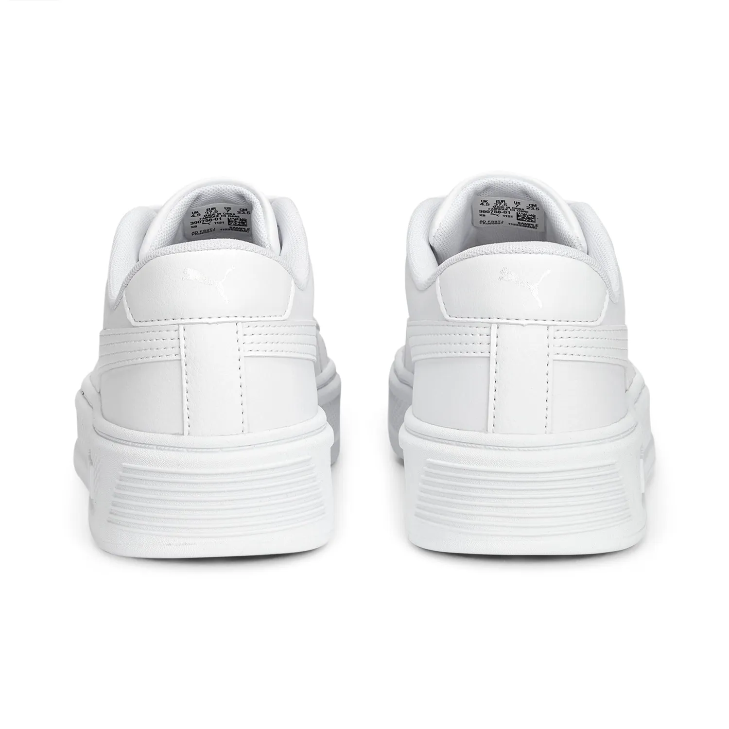 Puma Smash Platform V3 sneakers donna bianco argento plateau