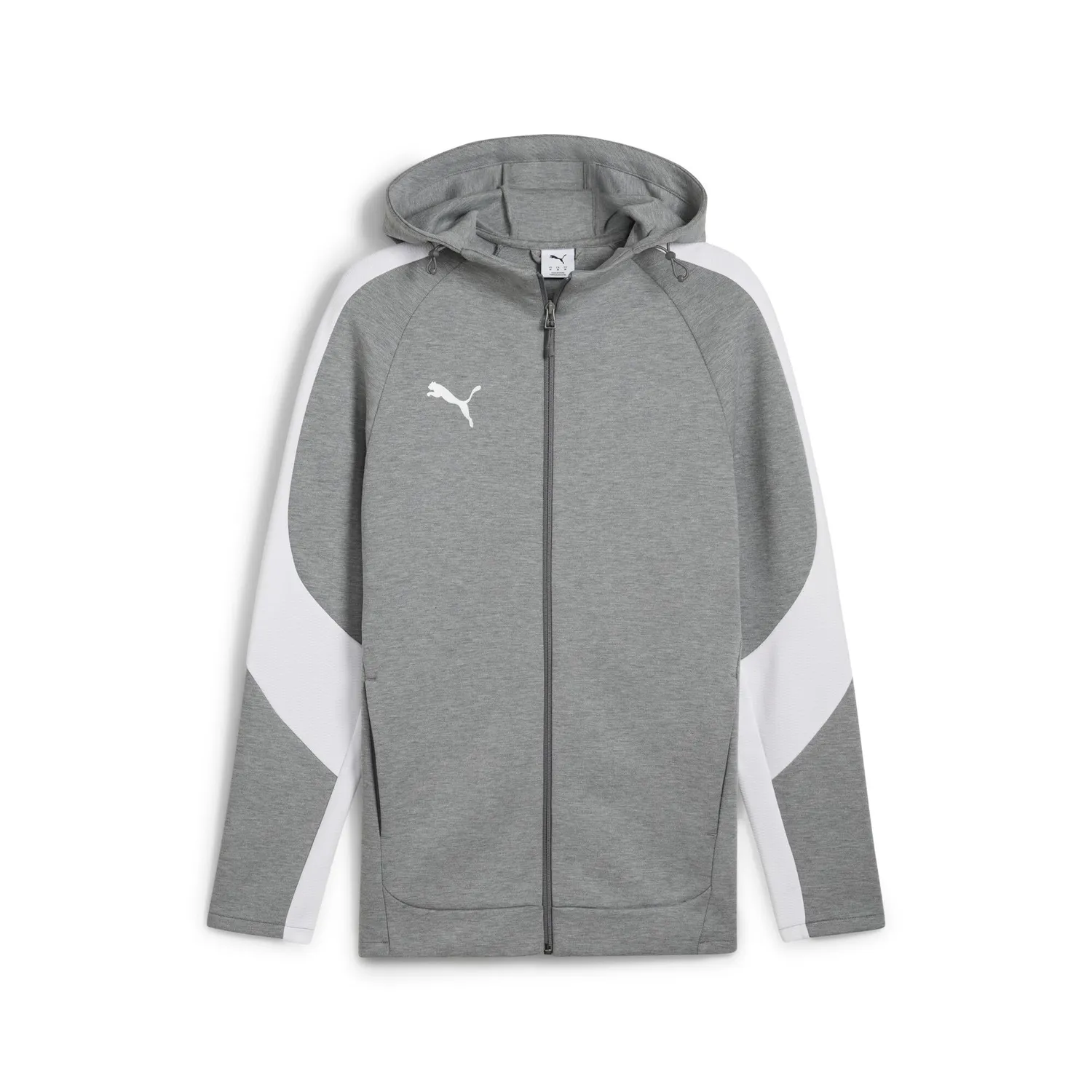 Puma Teamevostripe felpa uomo con cappuccio M grigia
