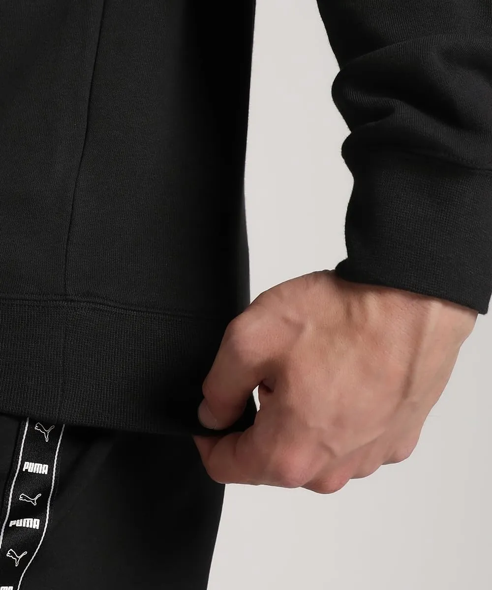 PUMA ESS No.1 Logo Half-Zip TR felpa uomo nera