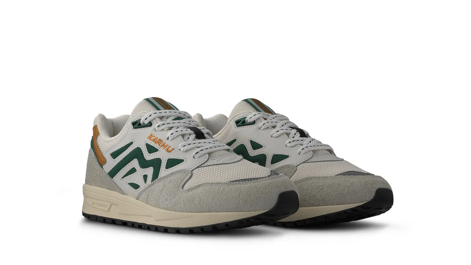 Karhu Legacy 96 Foggy Dew sneakers in pelle verde arancio