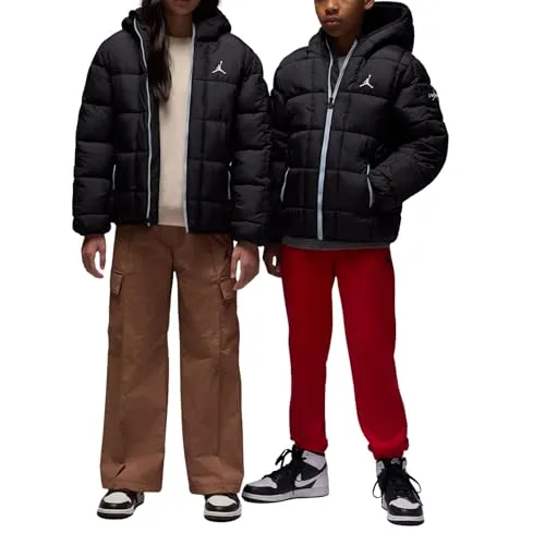 Jordan Midweight Puffer piumino ragazzi 12-13 anni nero