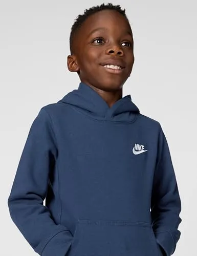 Nike Club Fleece Lbr felpa cappuccio bimbo nero 2-3 anni
