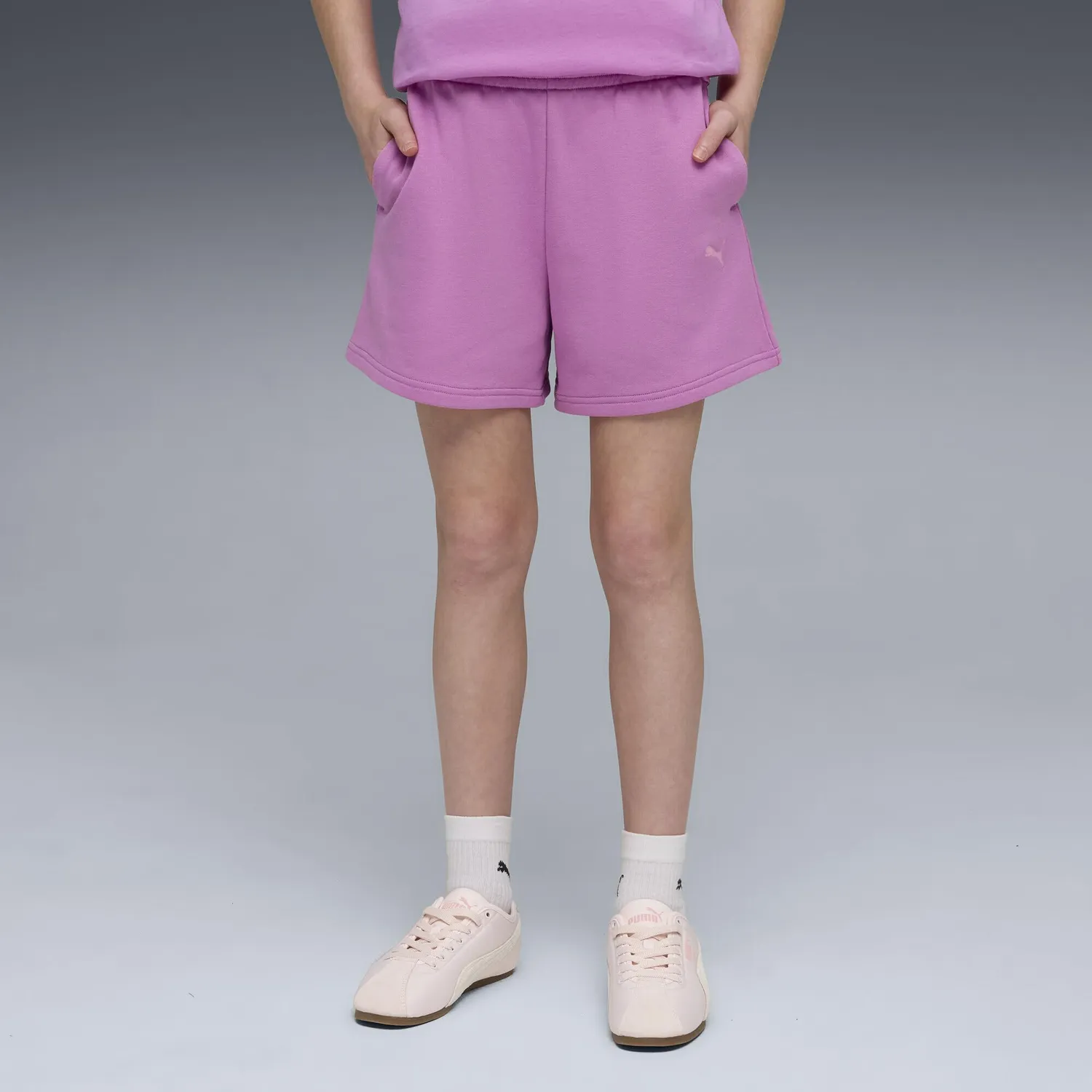 PUMA Ess High Waist Shorts TR pantaloncini bambina maglia
