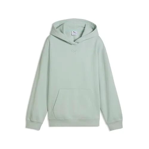 Puma Ess Centered Cat Logo felpa cappuccio ragazze 164 verde