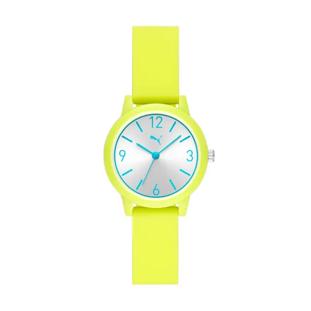 PUMA P6001 orologio donna silicone giallo 32mm argento
