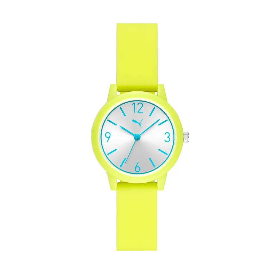 PUMA P6001 orologio donna silicone giallo 32mm argento