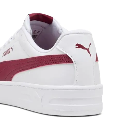 Puma Court Classic Clean sneakers uomo 46 EU bianche bordeaux