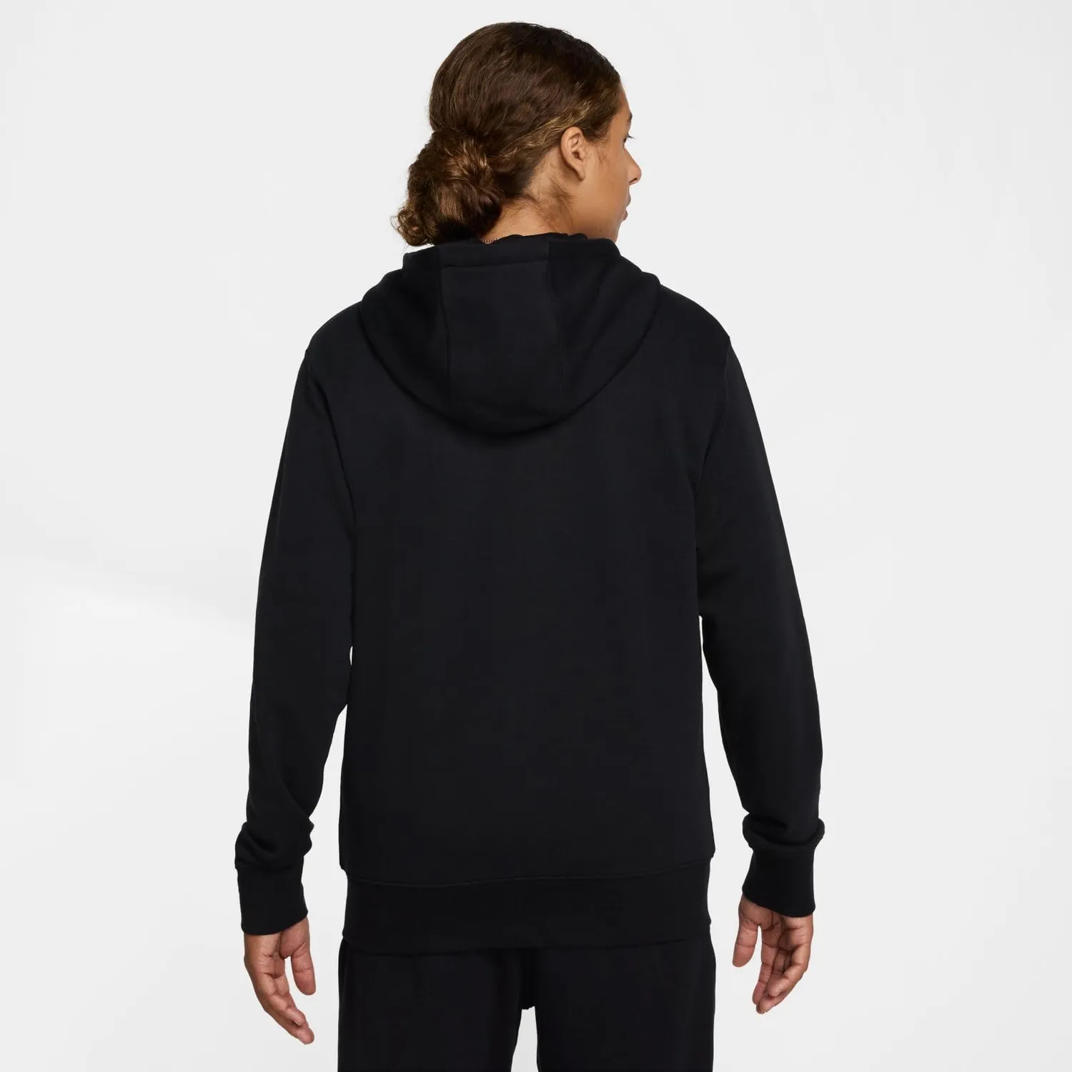 Nike Club felpa zip uomo XS nera french terry