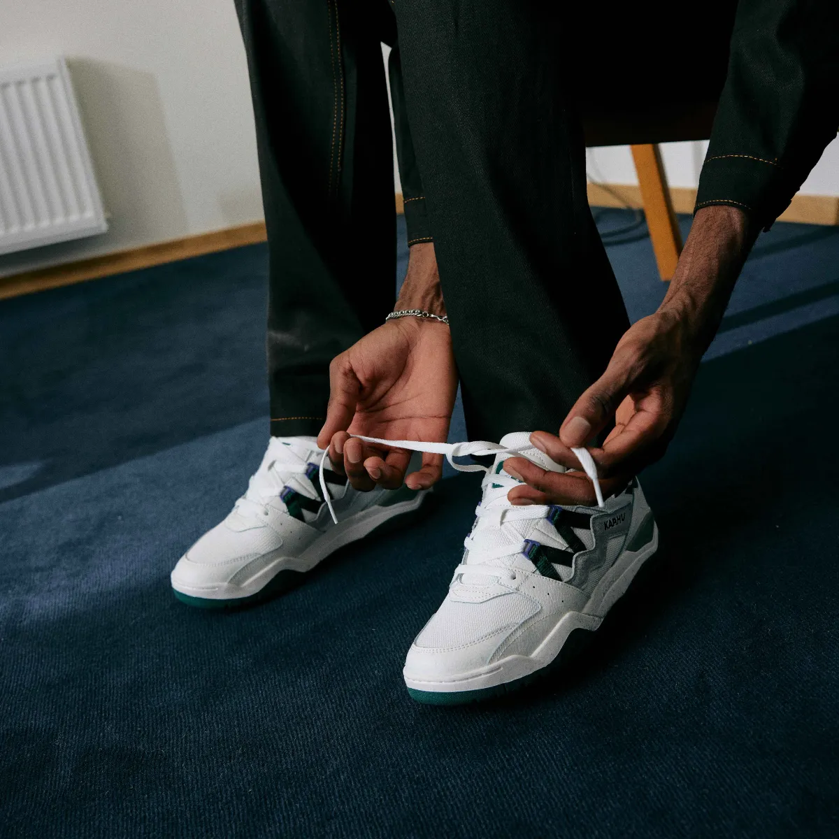 Karhu Fusion XT sneakers bianco verde pelle scamosciata