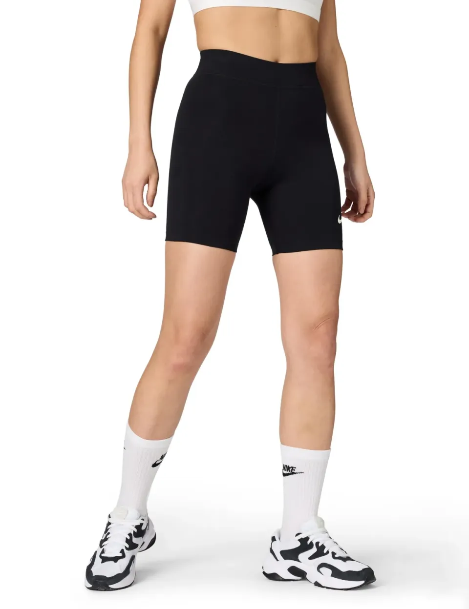 Nike NSW Classics HR 8in Pantaloncini Donna M neri elasticizzati