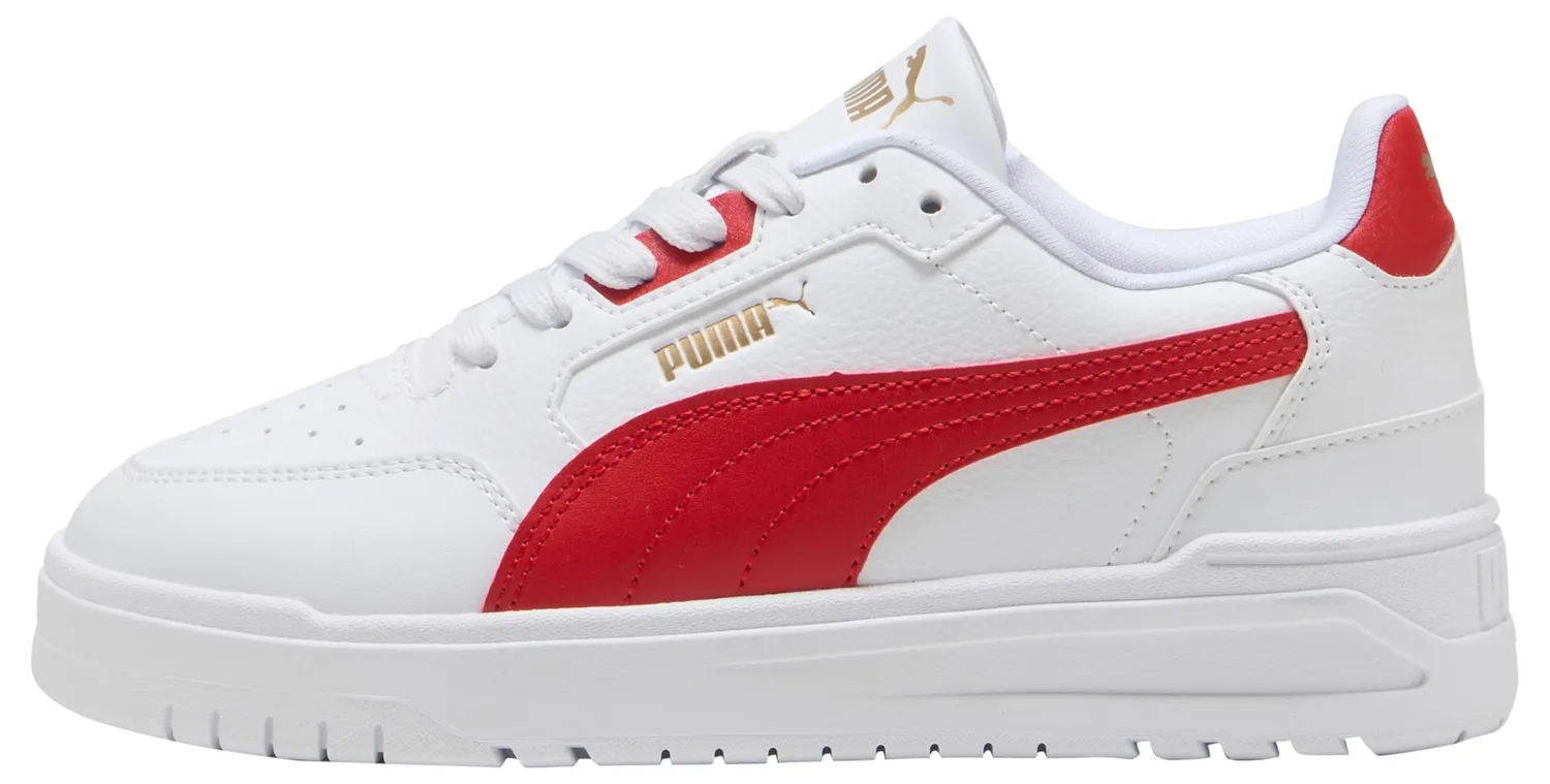 Puma Shuffle Downtown sneakers ragazzi bianche oro
