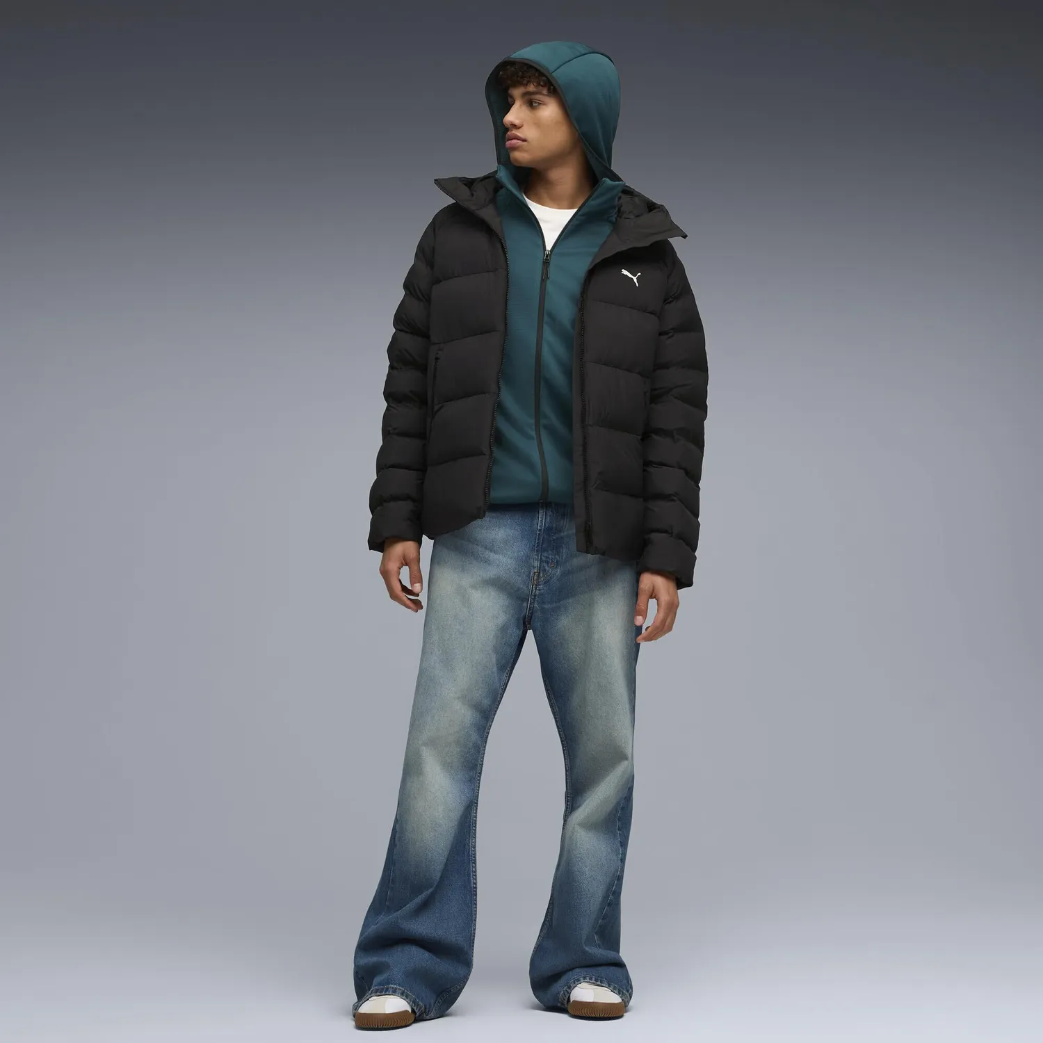 PUMA Mono Hooded giacca imbottita nera