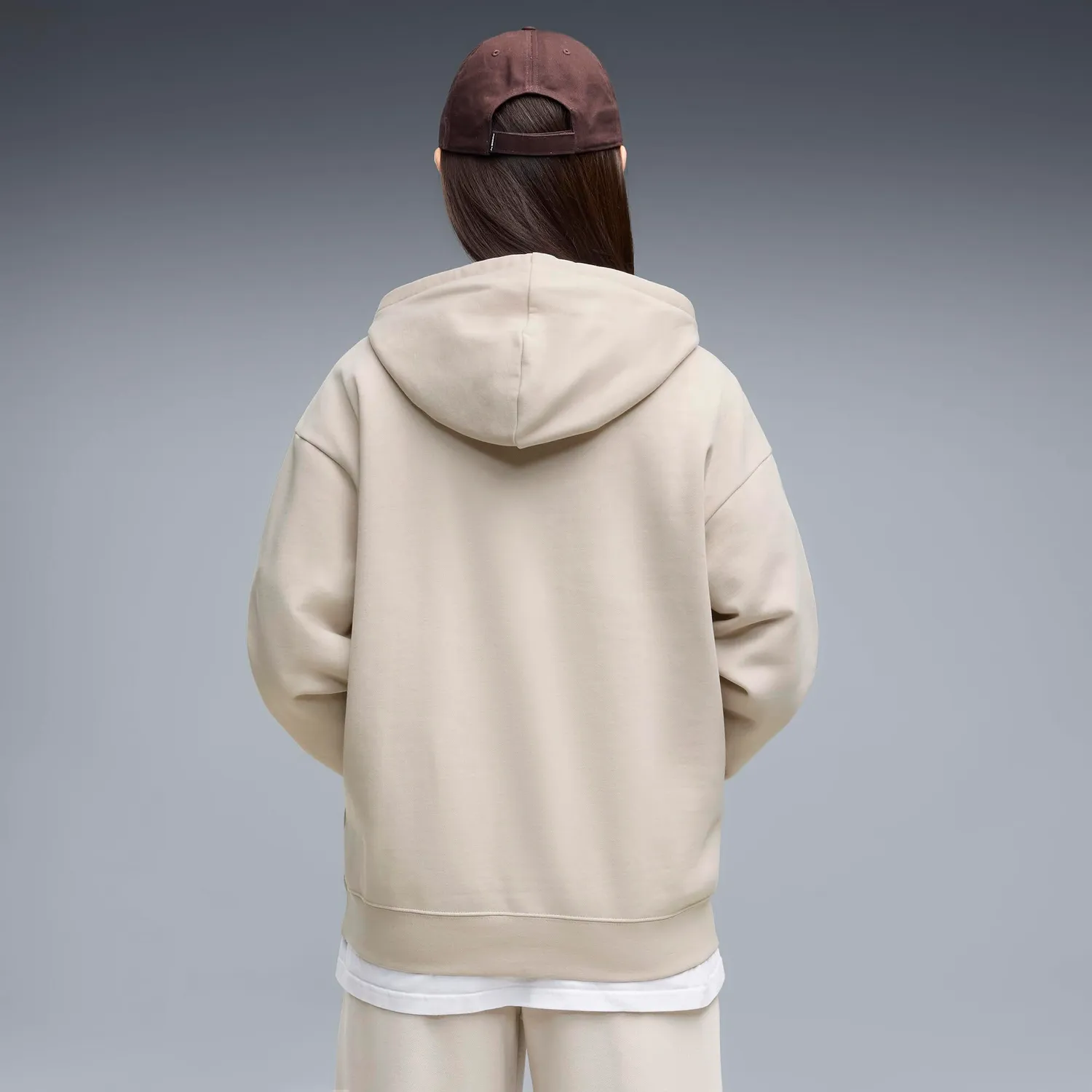 Puma Essentials felpa donna cappuccio pile morbido