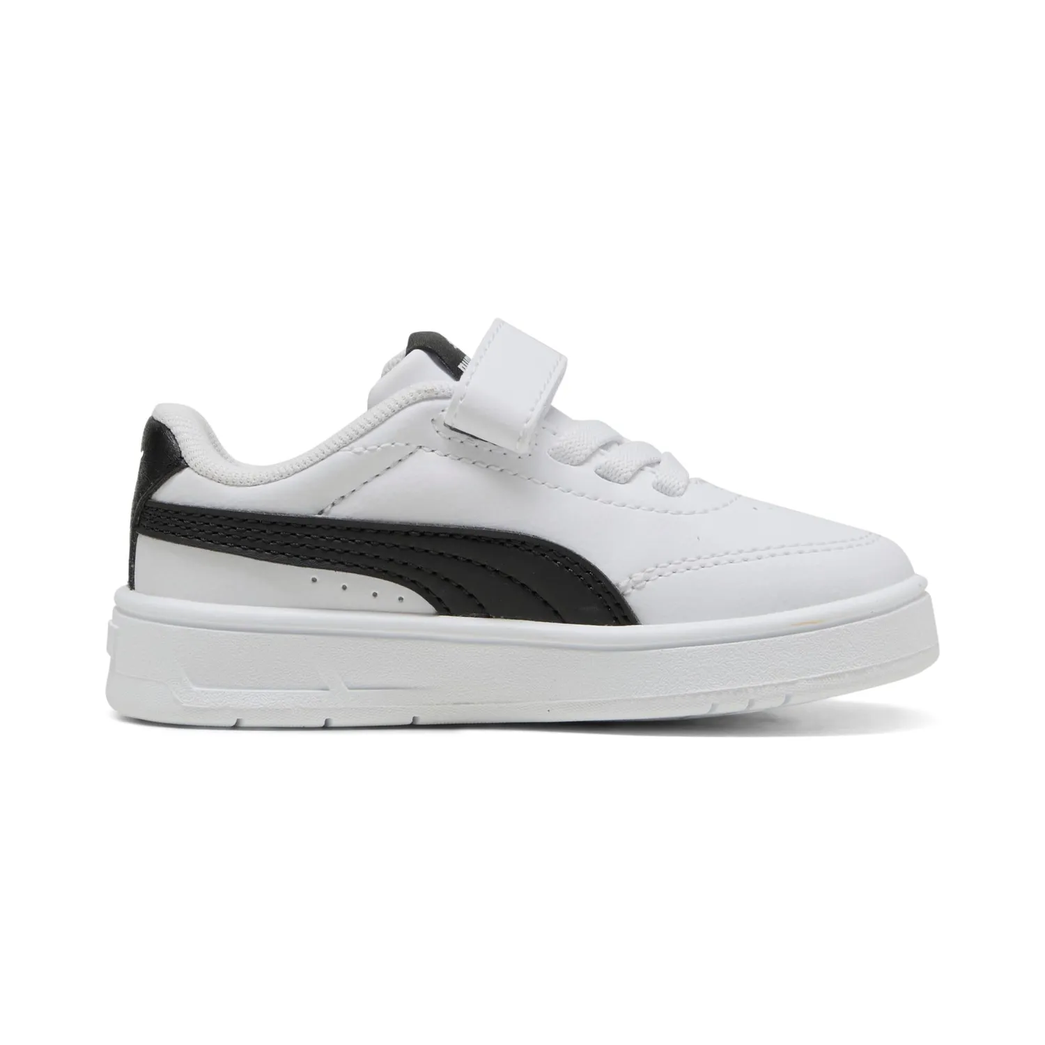 Puma Court Classic sneakers bimbi bianche velcro
