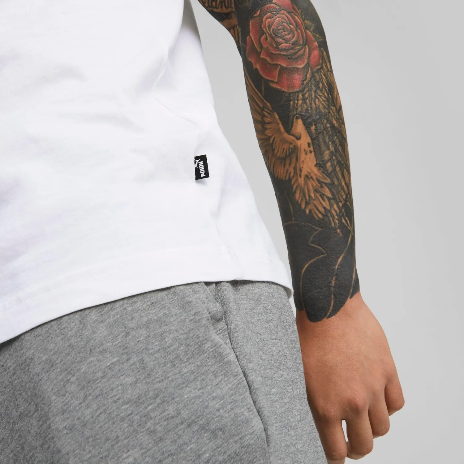 Puma Ess Small Logo Tee t-shirt bianca taglia S