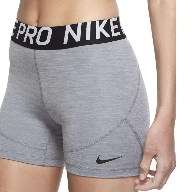 Nike Pro Mesh maglia donna carbon heather aderente
