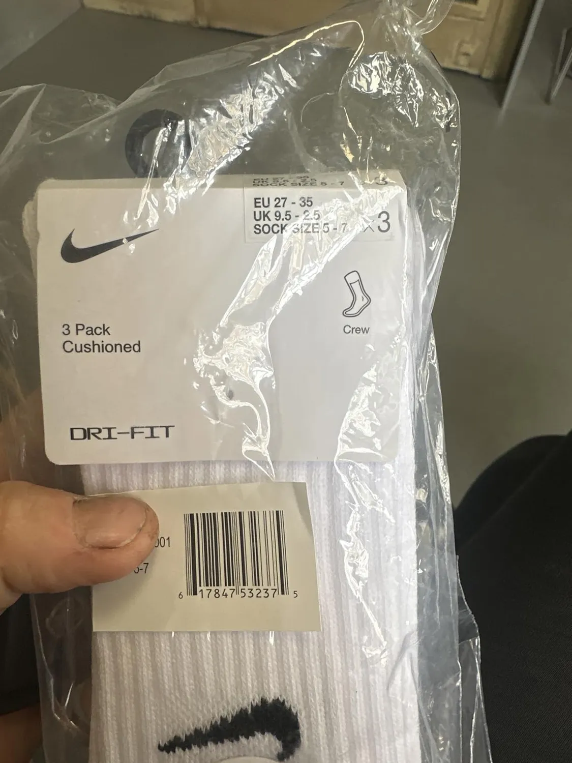 Nike Socks Set 3 Paia Calze Sportive Corte Nere