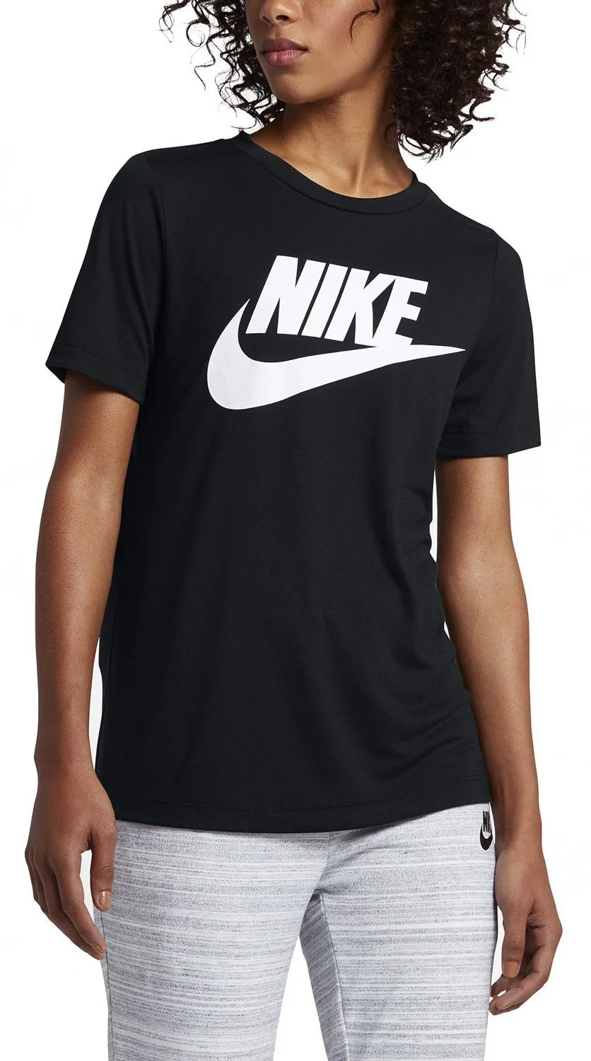 Nike Sportswear Essential Icon T-shirt donna nero cotone