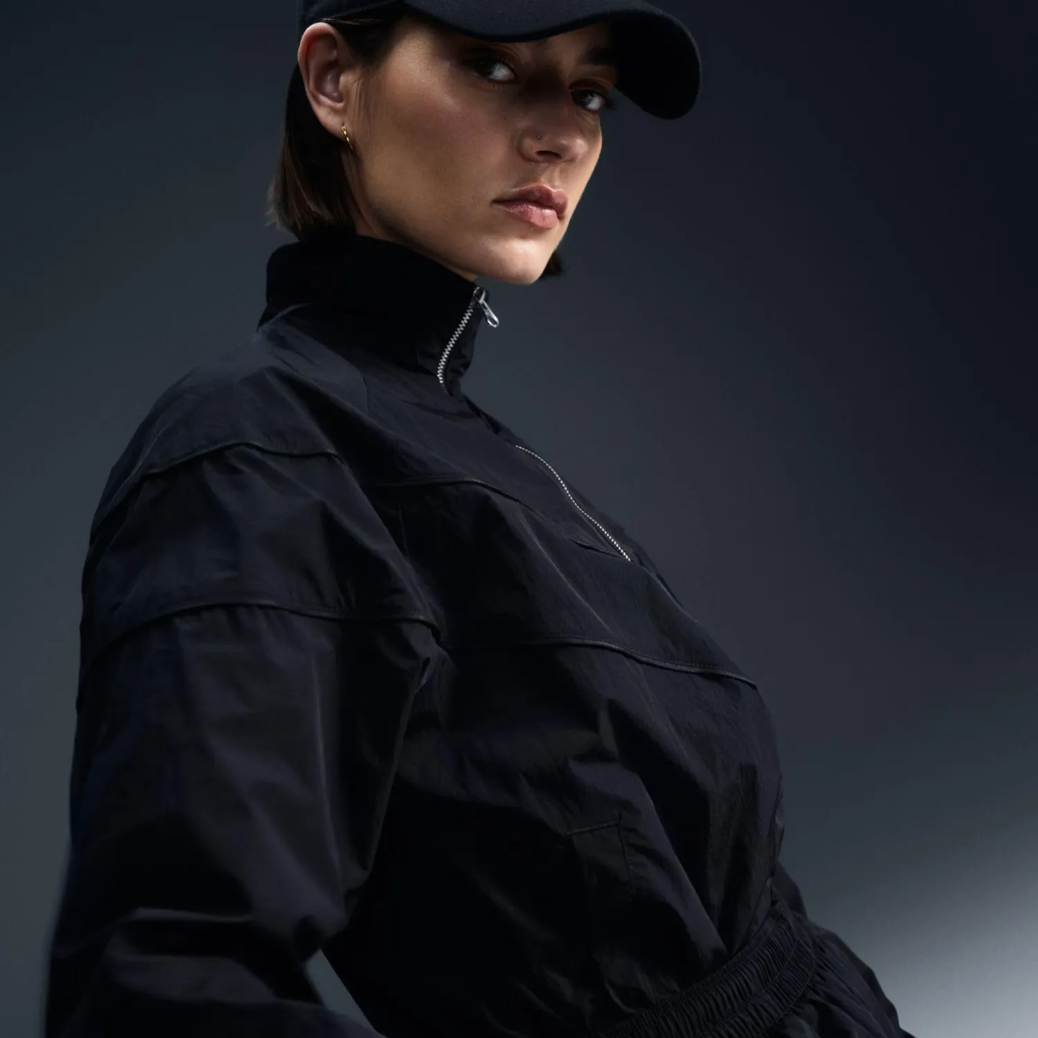 Nike Windrunner giacca donna L vela navy antivento