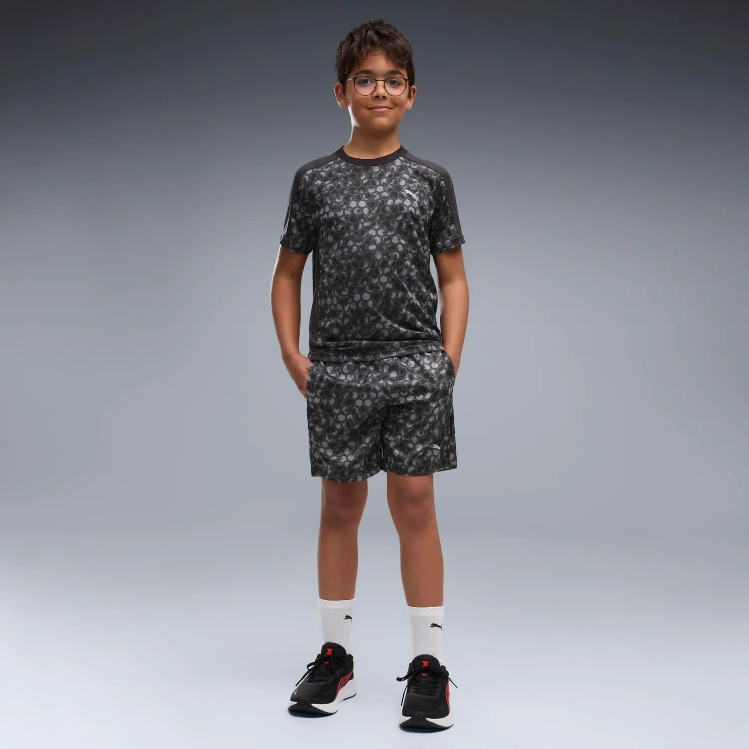 PUMA TAD Ess AOP Woven pantaloncini taglia 152 fantasia