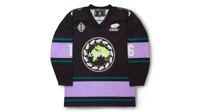 Karhu x Tackla maglia hockey Black Purple Heather traspirante