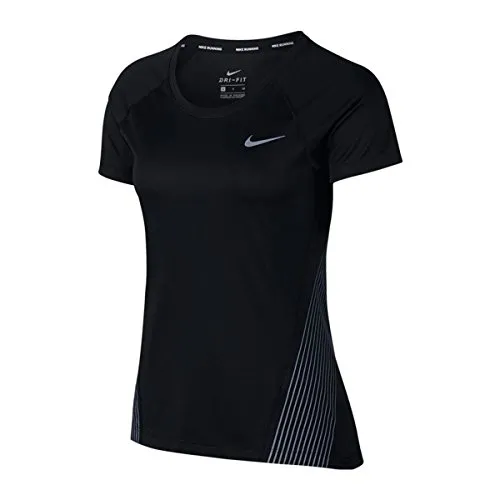 Nike Dry Miler Flash canotta running donna Wolf Grey riflettente