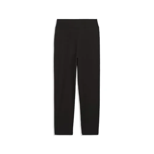 Puma Ess Elevated Rib Pants G pantaloni costine vita alta nero