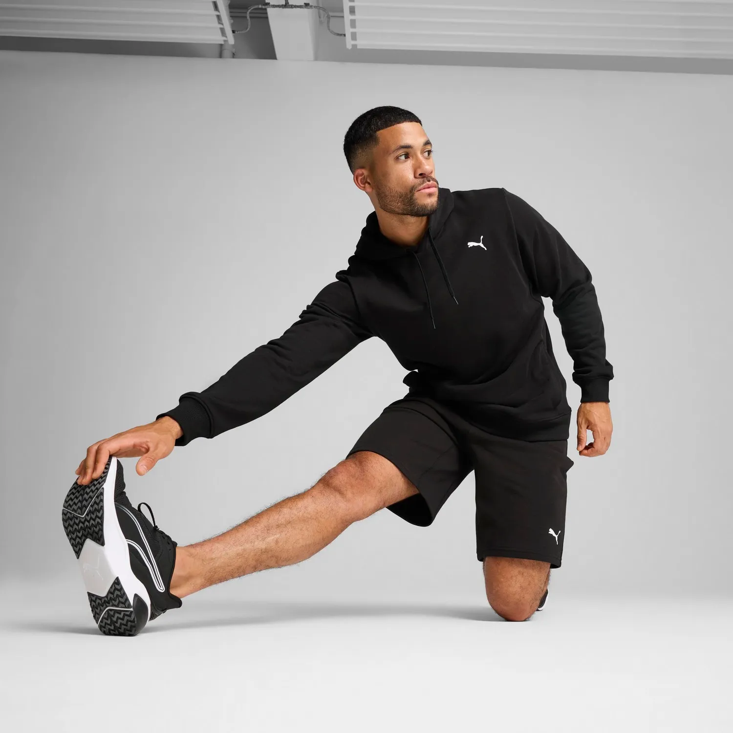 Puma Tad Essentials Felpa Cappuccio Nero French Terry