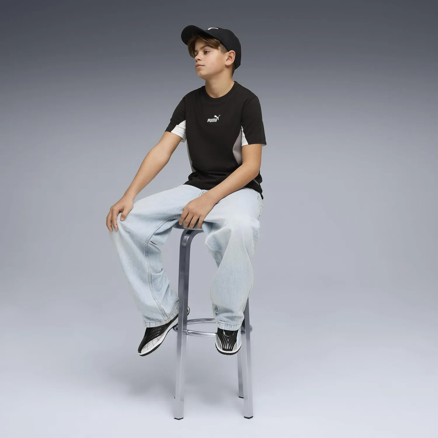 Puma Ess Block Tee B maglietta bambino maniche corte