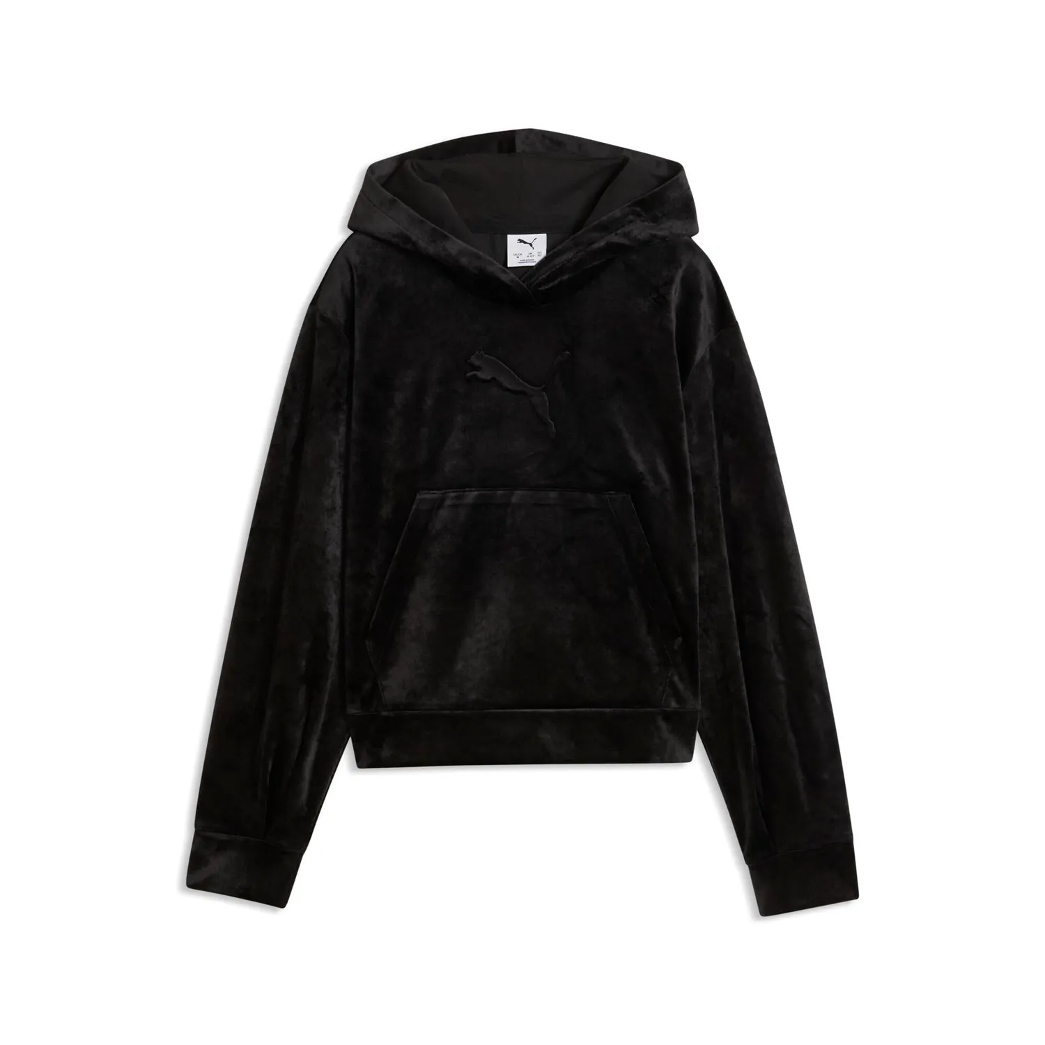 Puma Essentials Elevated velluto felpa ragazzo Ruby Noir