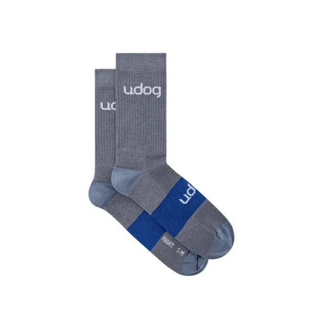 Udog Off Road calzini gravel grigio blu Techno PE