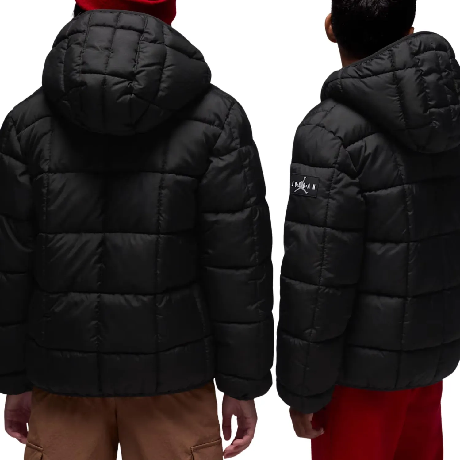 Jordan Midweight Puffer piumino ragazzi 12-13 anni nero