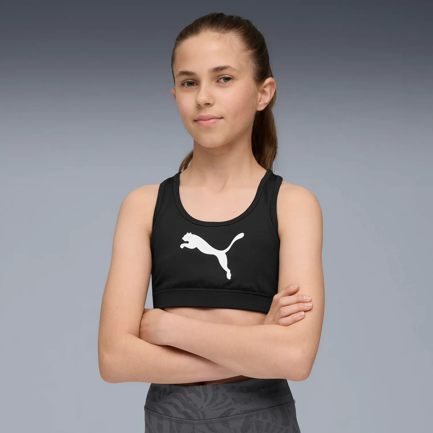 Puma Tad Ess Bra G top sportivo bambina nero 140