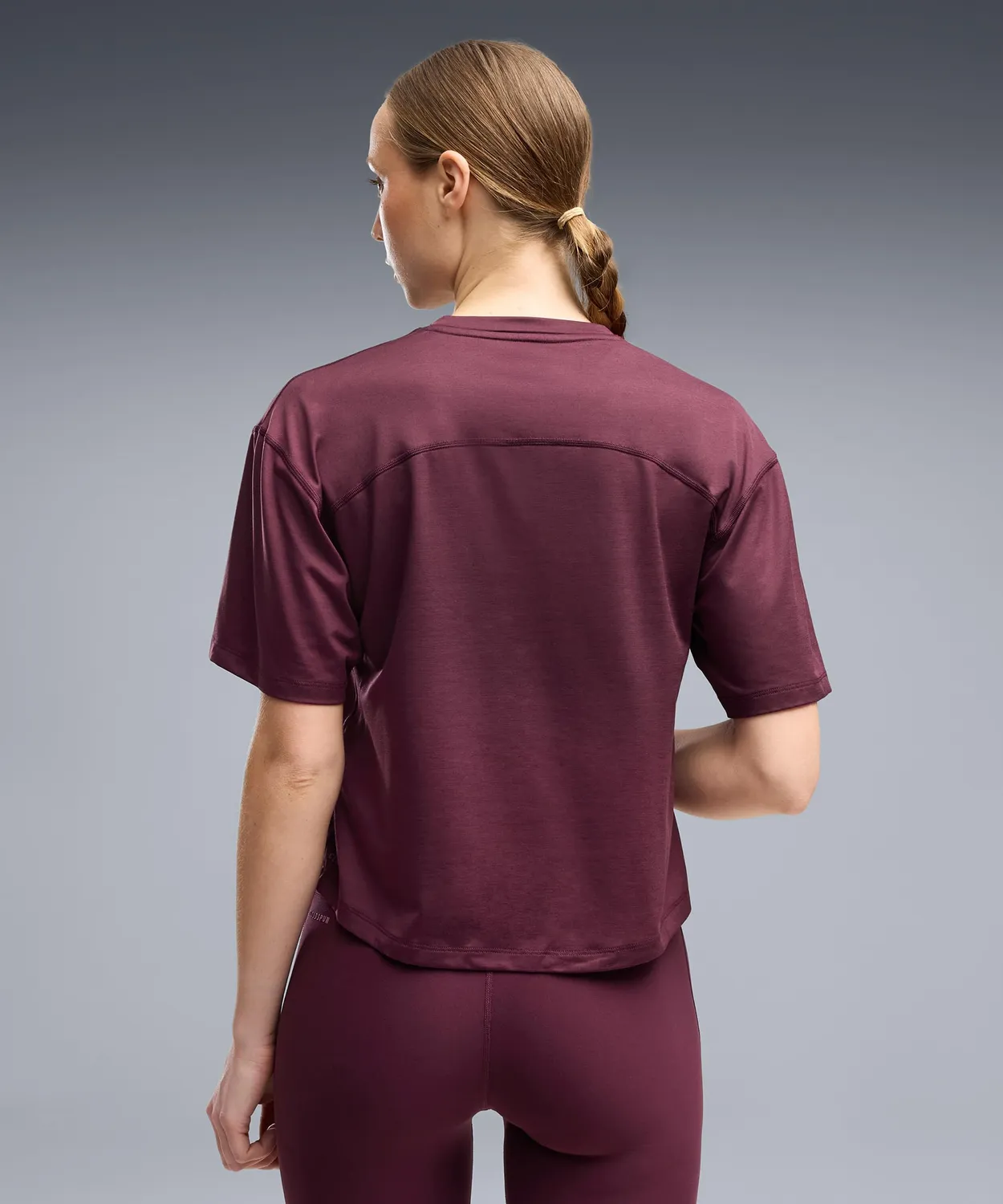 Puma Cloudspun Relaxed Tee maglietta fitness bordeaux