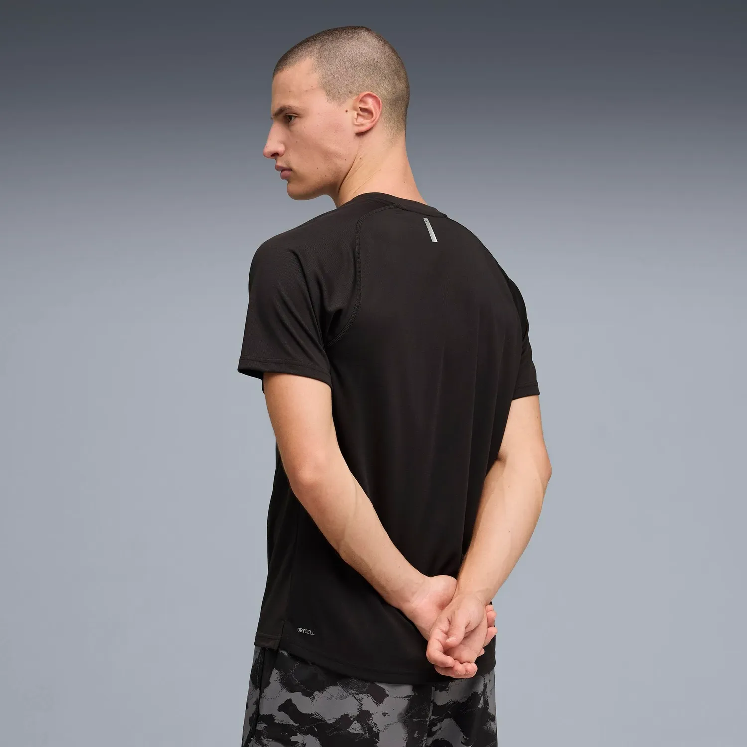Puma Pwrtrain Fabric Mix Tee maglietta uomo nero