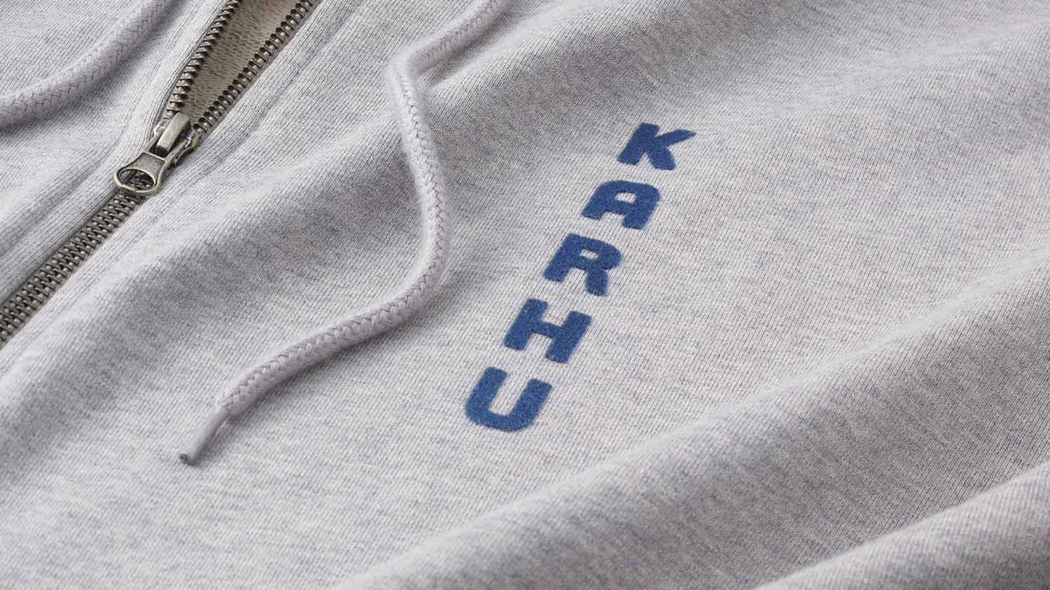 Karhu Full Zip felpa cappuccio Heather Grey cotone 400g