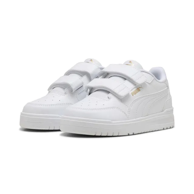 Puma Shuffle Downtown Lo V PS sneakers bimbi bianco oro